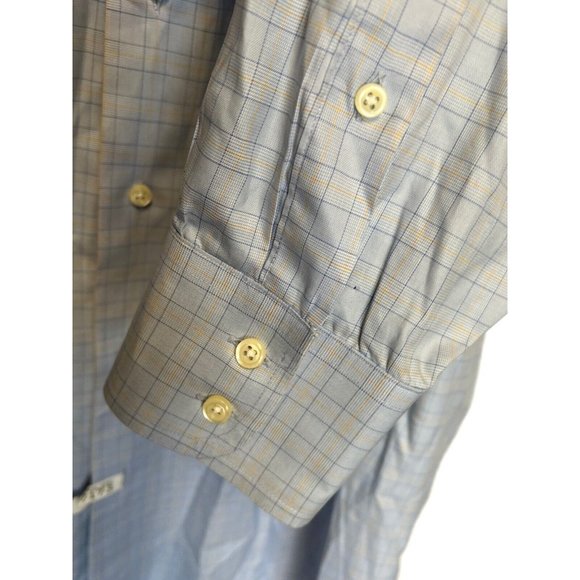 Brooks Brothers 1818 Mens Dress Shirt 18 - 36 Blue Egyptian Cotton Long Sleeve - Picture 11 of 13